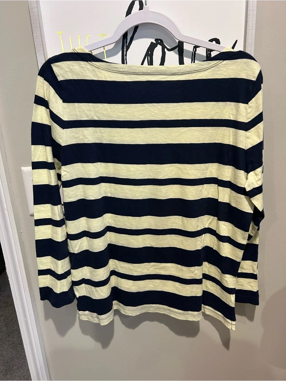 J. Crew Navy and Cream Striped Long-Sleeve Tee